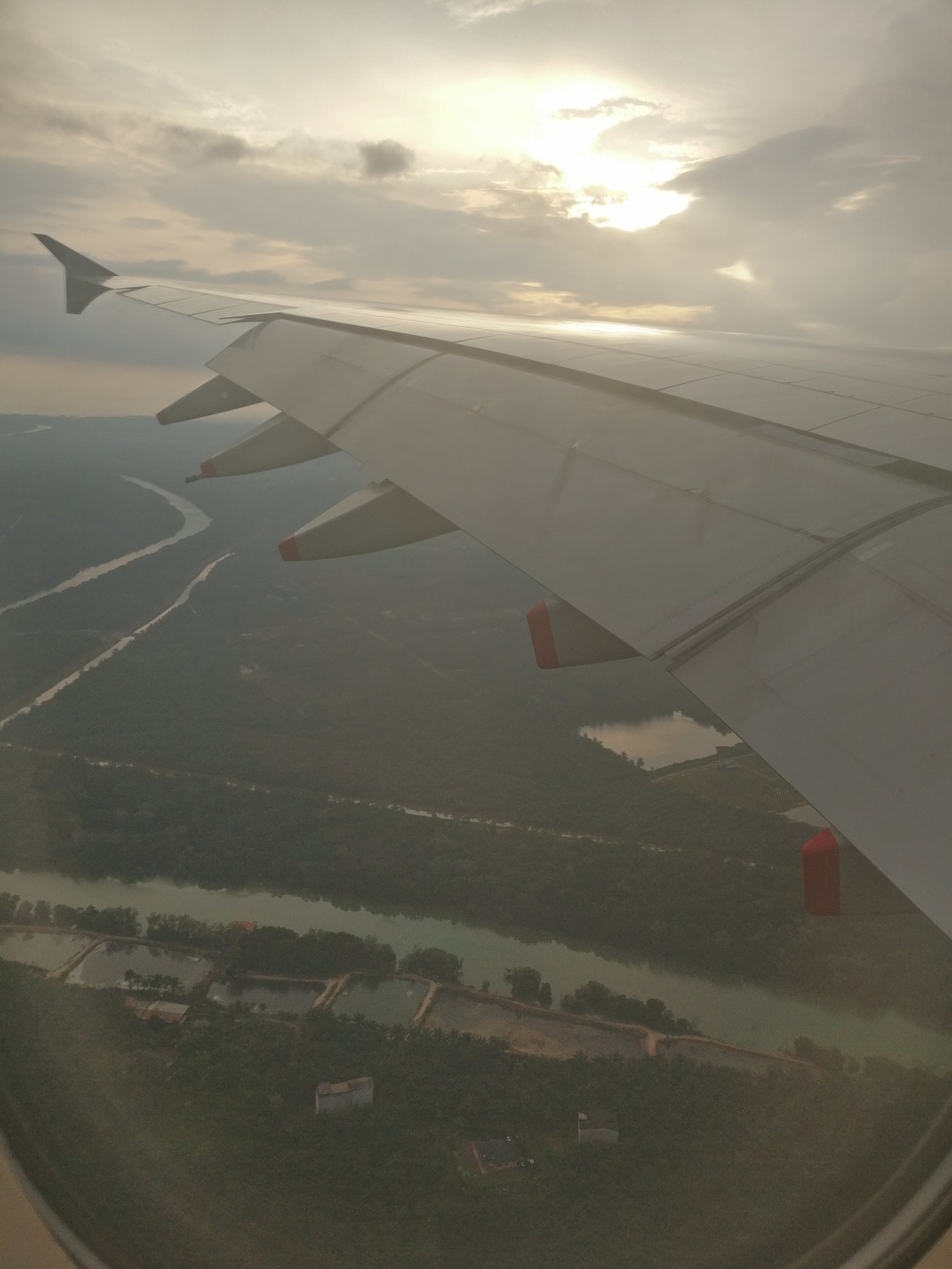 Shortly before landing in Kuala Lumpur