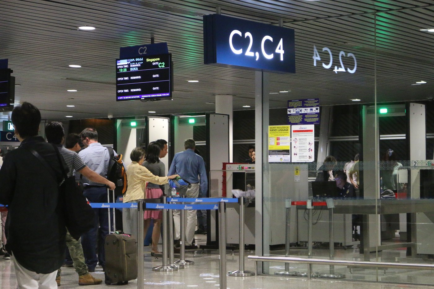 The gate at Kuala Lumpur airport