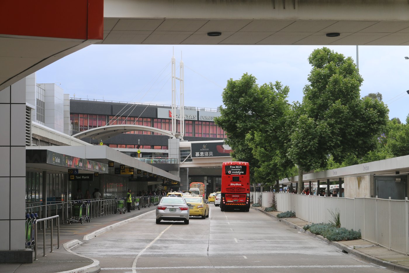 Outside arrivals at Melbourne airport