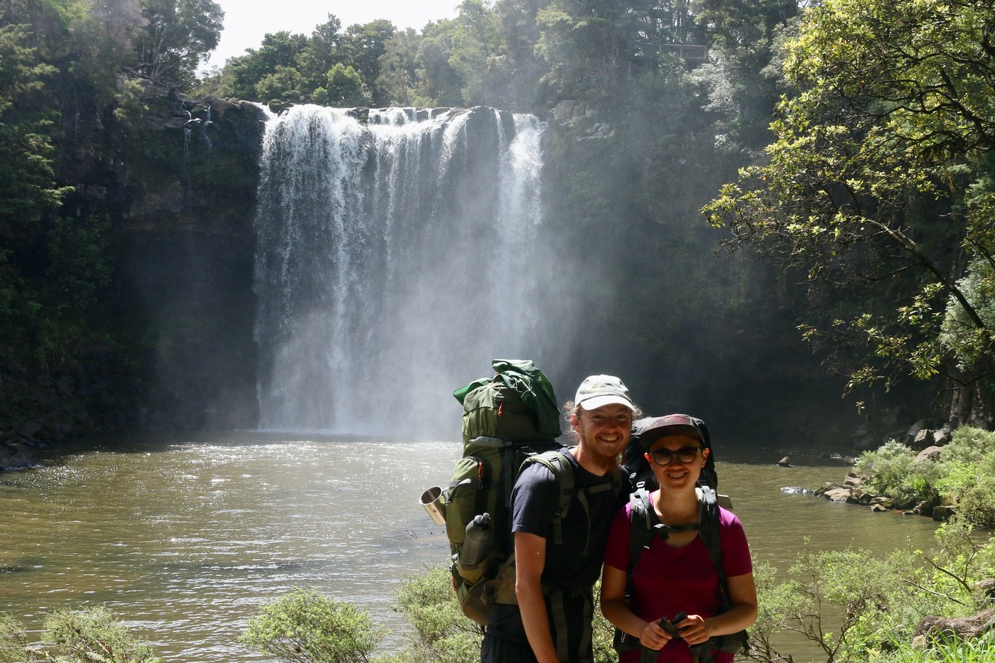 Rose and I with Rainbow Falls behind us.