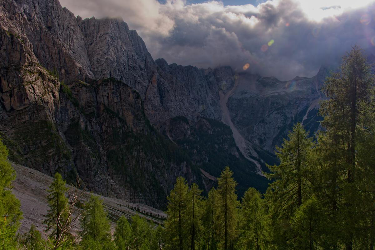 A grand ridgeline in Triglav National Park, not far from the source of the Soca river, Slovenia
