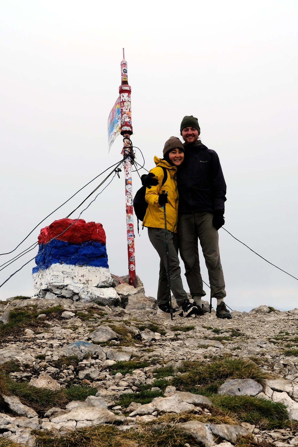 Mizuki and I stood at the top of Maglic, back in Bosnia for just a moment.