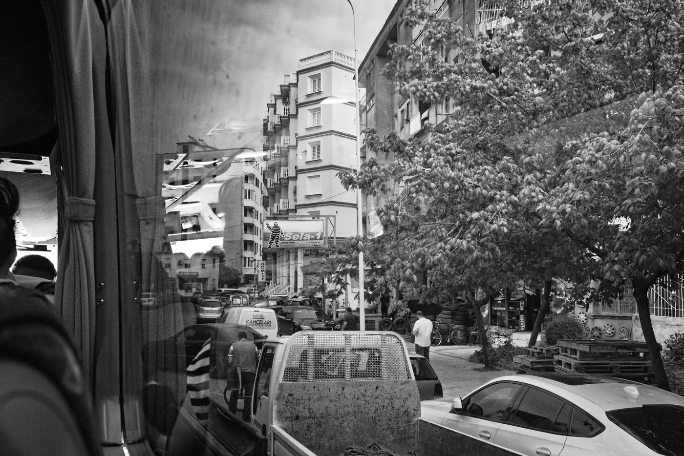 A view from the bus as I arrive in Shkodër on my way back to the line of my foosteps. Albania