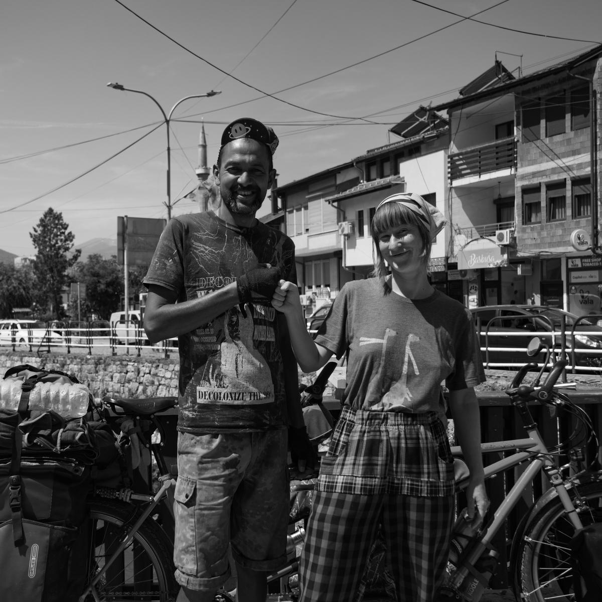 Helen and Irfaan as we said lamtumire in Prizren, Kosovo