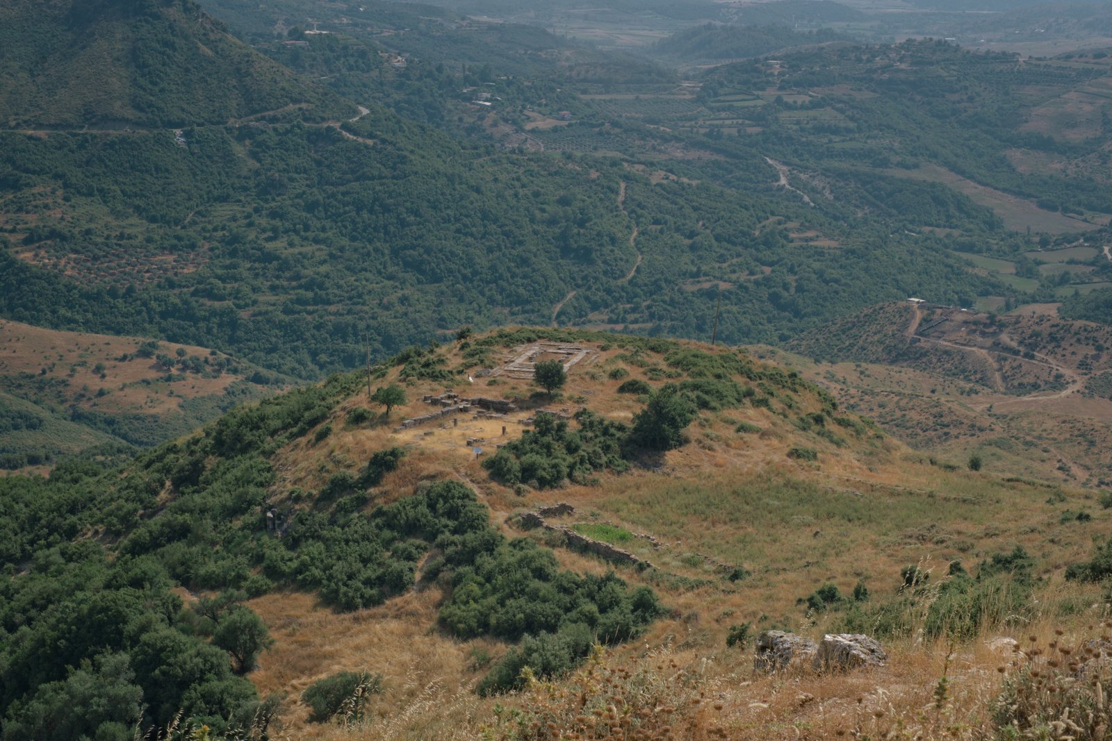 The ruins of an early-Christian Basilica at Amantia. Albania