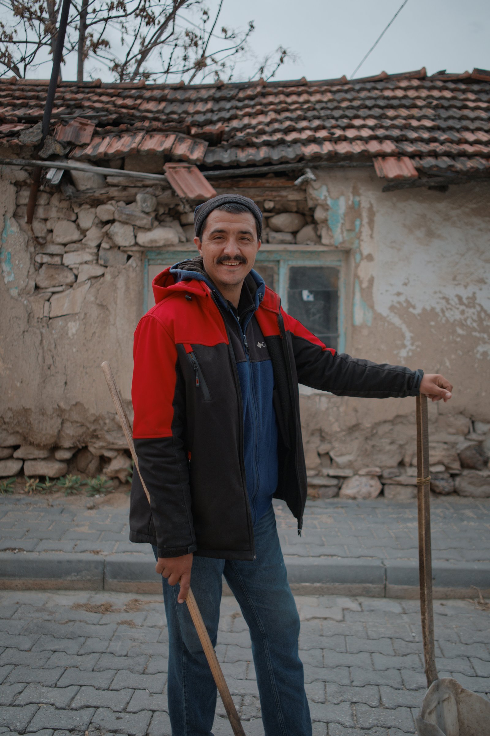 Ahmed, who I chatted to while he swept the street in Seyitgazi, Turkey.