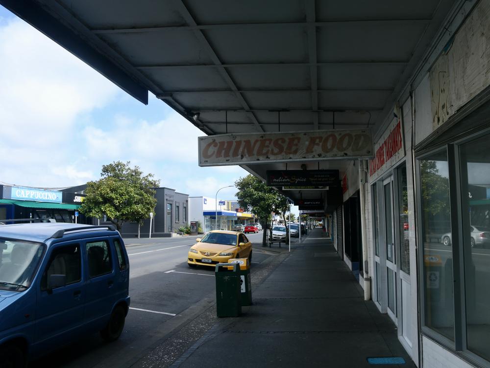 Kaitaia's mainstreet, quiet on a weekday morning.