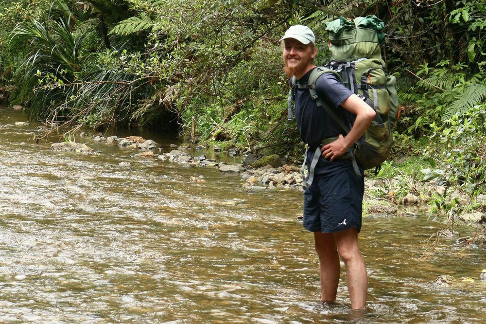 Me standing in the Mangapa river, smiling.