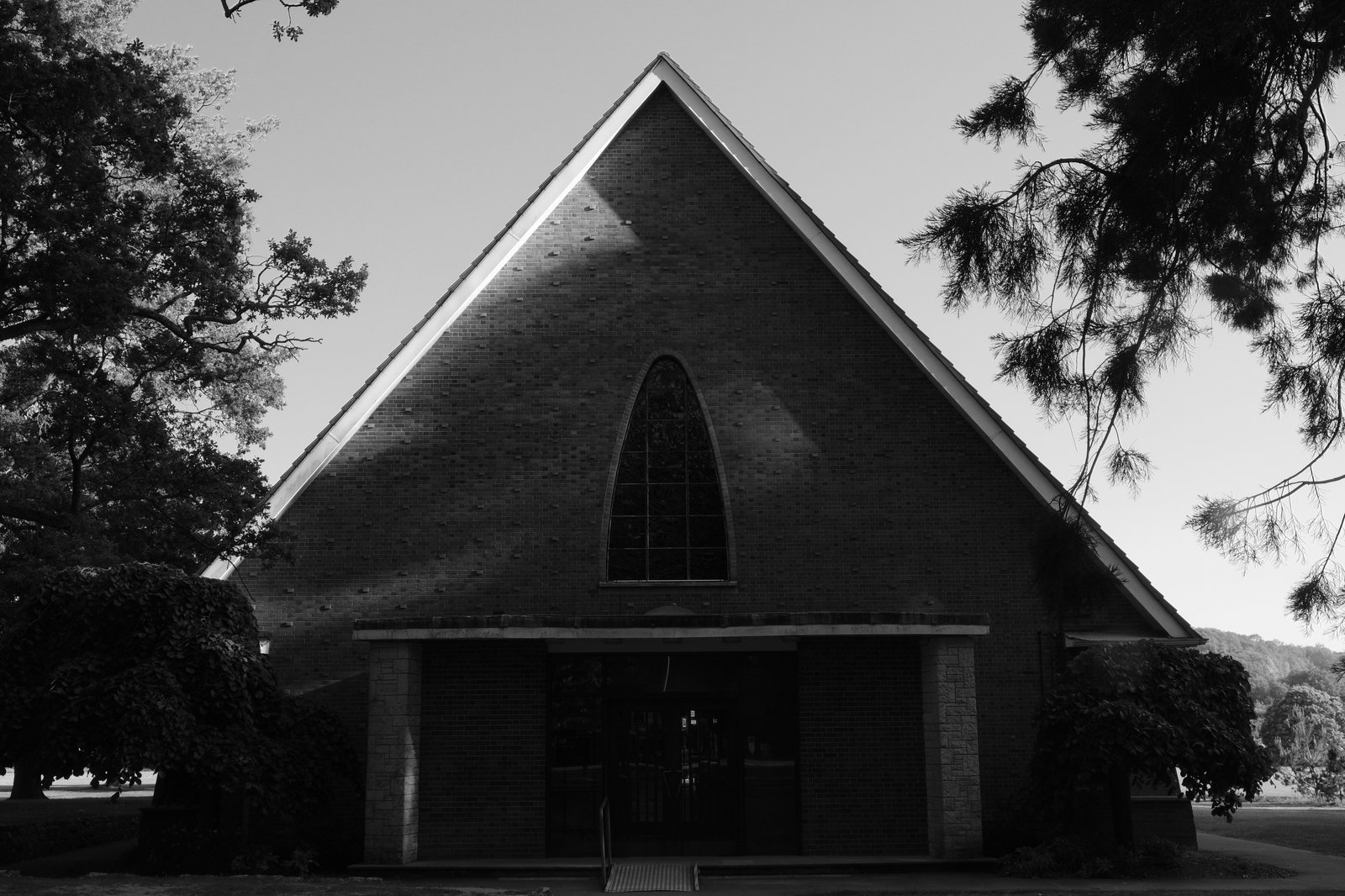 A simple brick church in Gatton Park