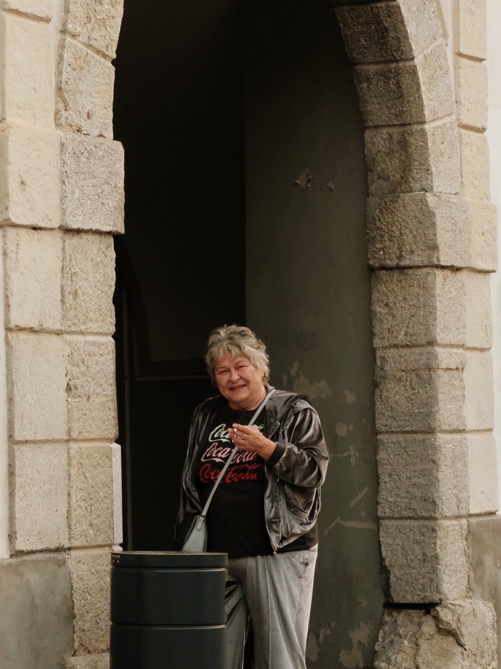 Irena, the woman who's photo I asked to take in Idrija, Slovenia