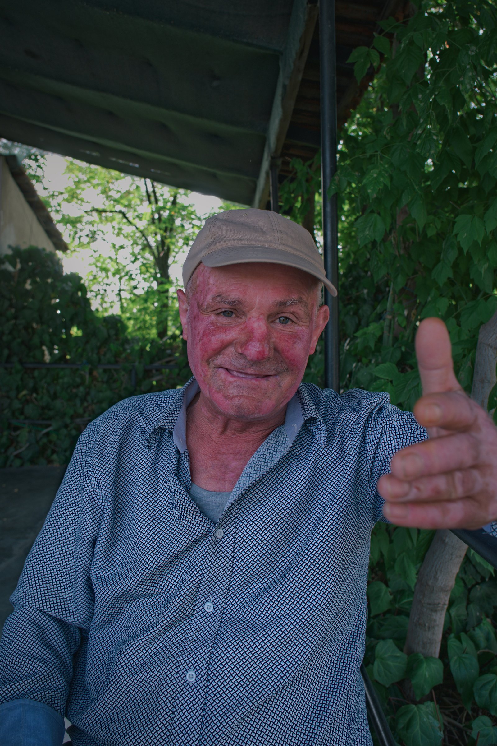 Zamir pulled me into a bar for some raki as I walked into Ballsh, Albania