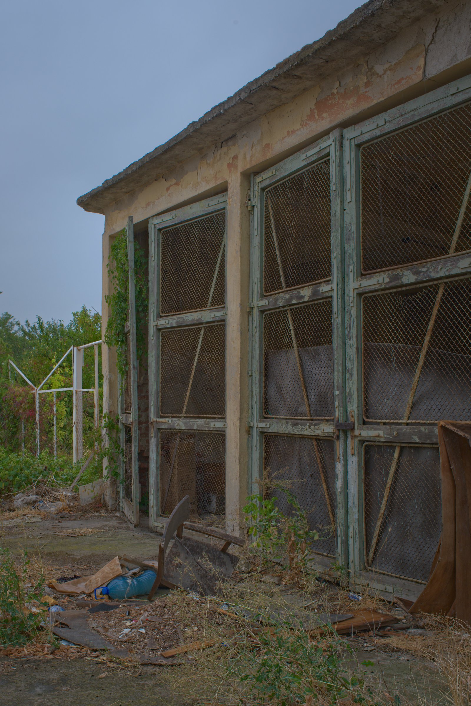 A tall, derelict shed beside a railway outside Plovdiv, Bulgaria that inspired an afternoon's writing.