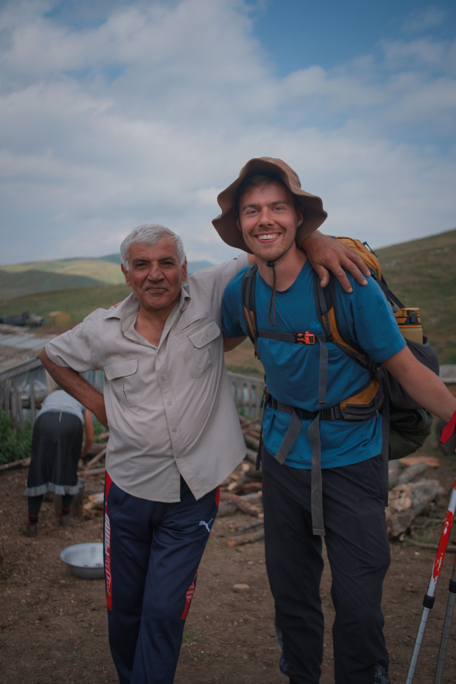 Jonny and Arpine's uncle as we say goodbye. Armenia