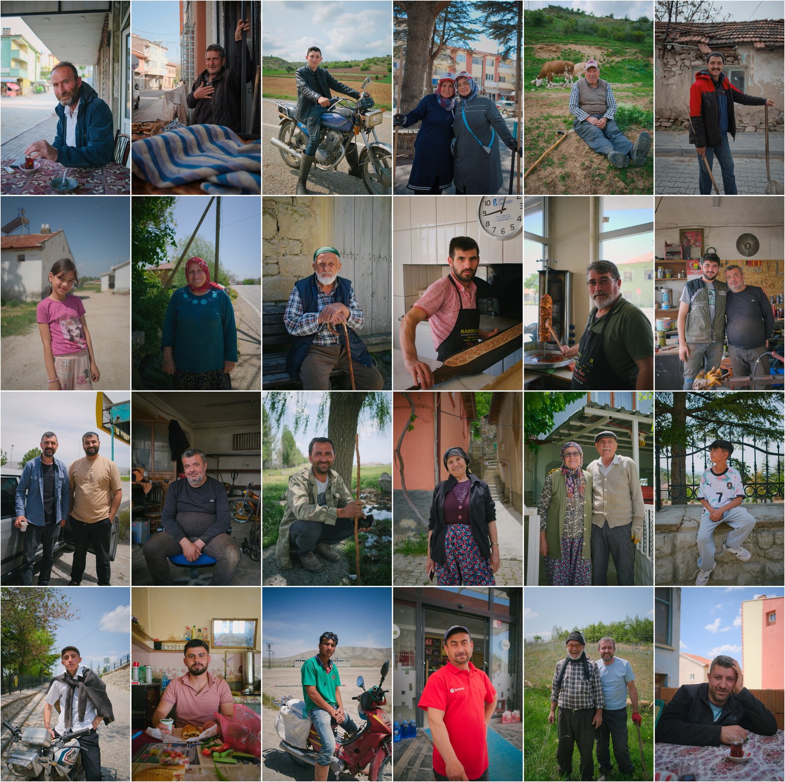 A collage of just a few of the hundreds of portraits, and thousands of encounters as I walked across Turkey this year.