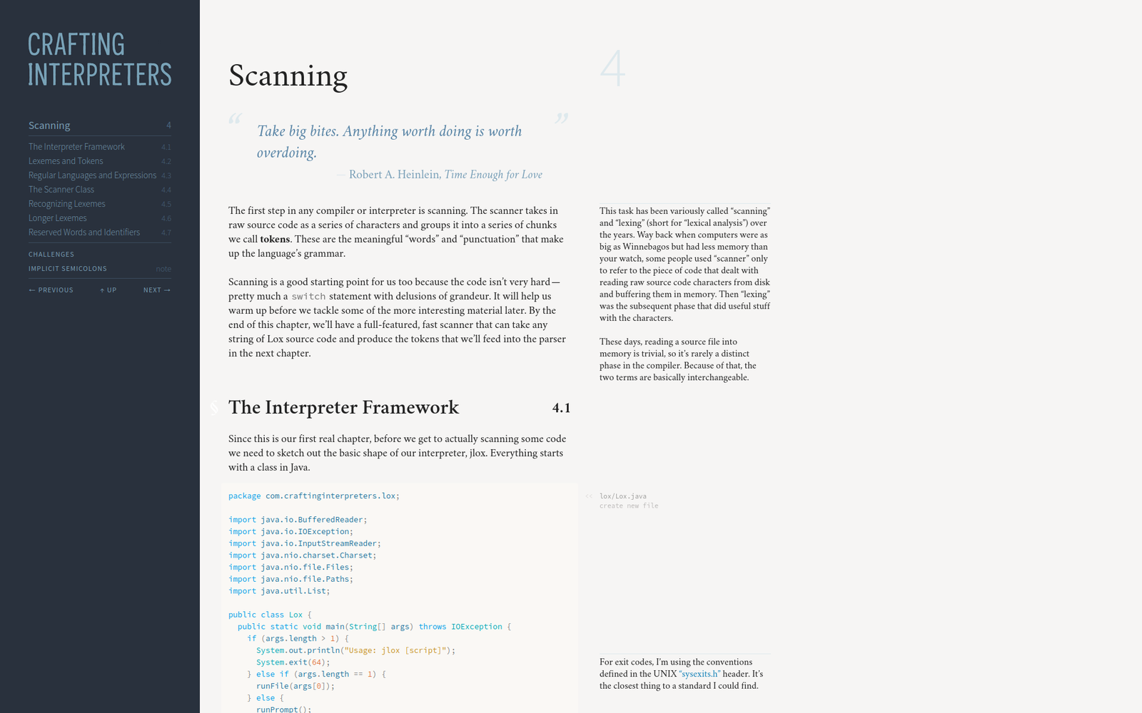 https://craftinginterpreters.com/scanning.html, 2023-05-01
