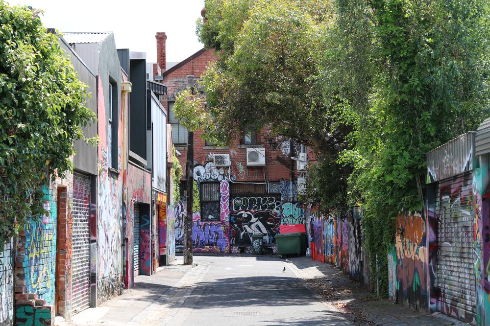 A grafitied alley in Fitzroy