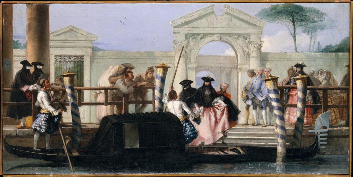The Departure of the Gondola, mid-1760s, Giovanni Domenico Tiepolo