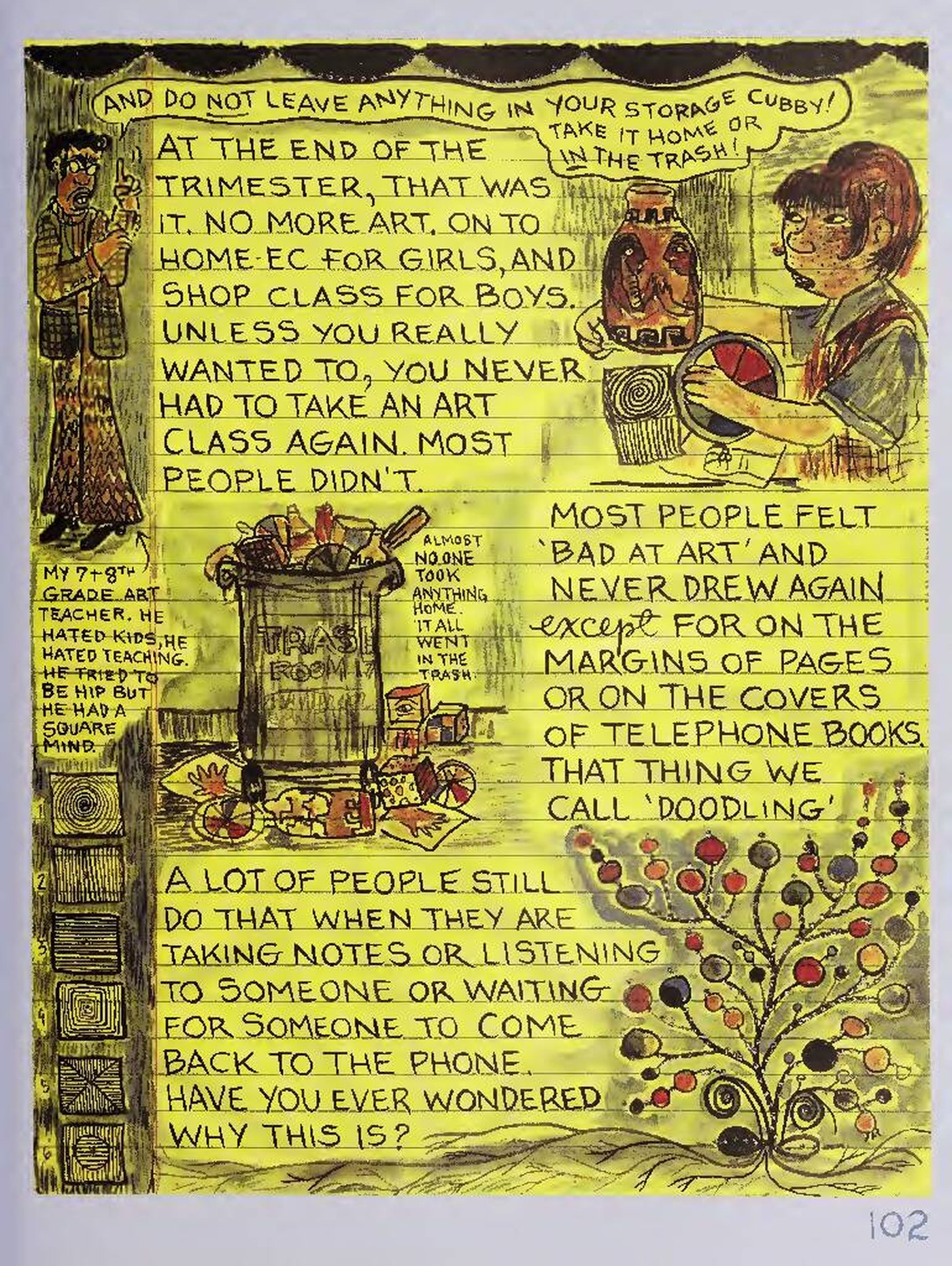 Page 102 of Lynda Barry’s ‘What It Is’, 2008, Drawn & Quarterly (2021 edition)