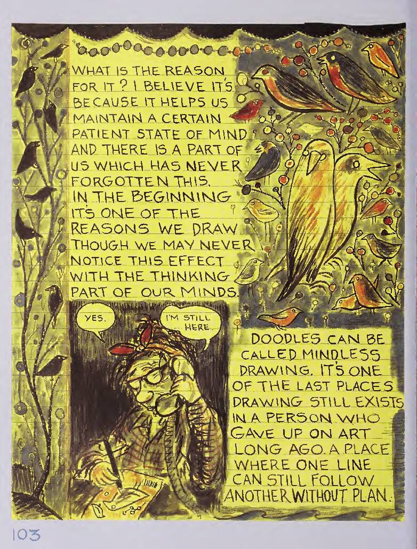 Page 103 of Lynda Barry’s ‘What It Is’, 2008, Drawn & Quarterly (2021 edition)